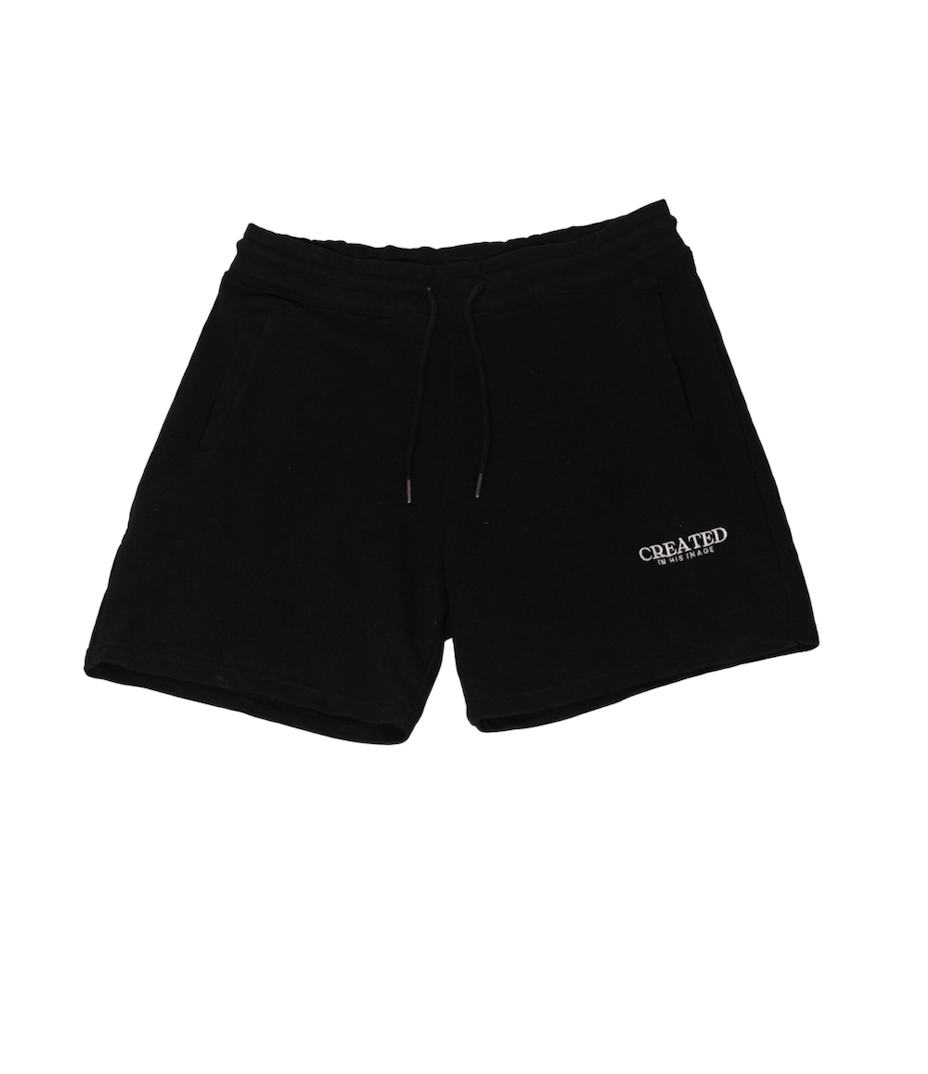 'CREATED IN HIS IMAGE' midnight shorts