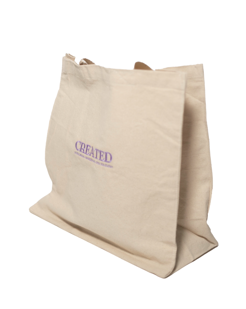 'CREATED' canvas tote bag