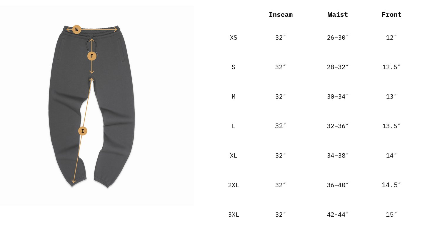 'CREATED IN HIS IMAGE' cream sweatpants