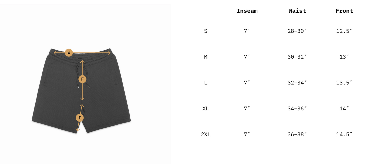 'CREATED IN HIS IMAGE' midnight shorts