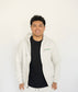 'CREATED IN HIS IMAGE' ash heather grey zip up hoodie