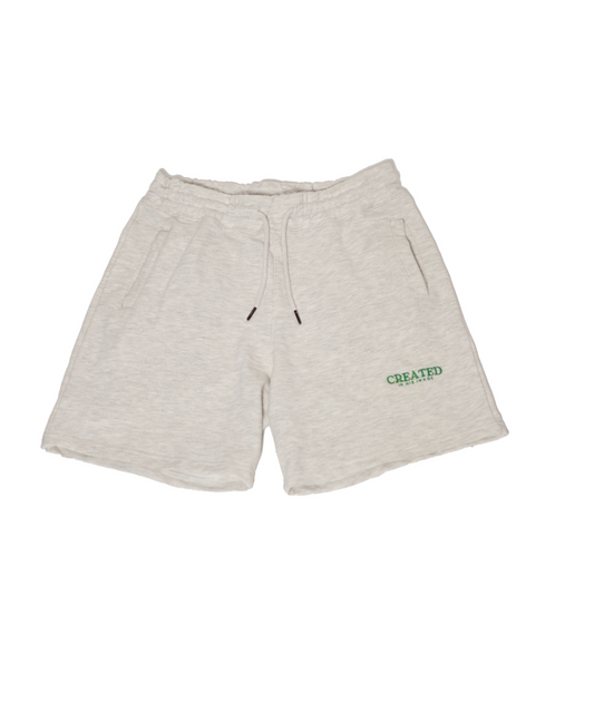 'CREATED IN HIS IMAGE' ash heather grey shorts